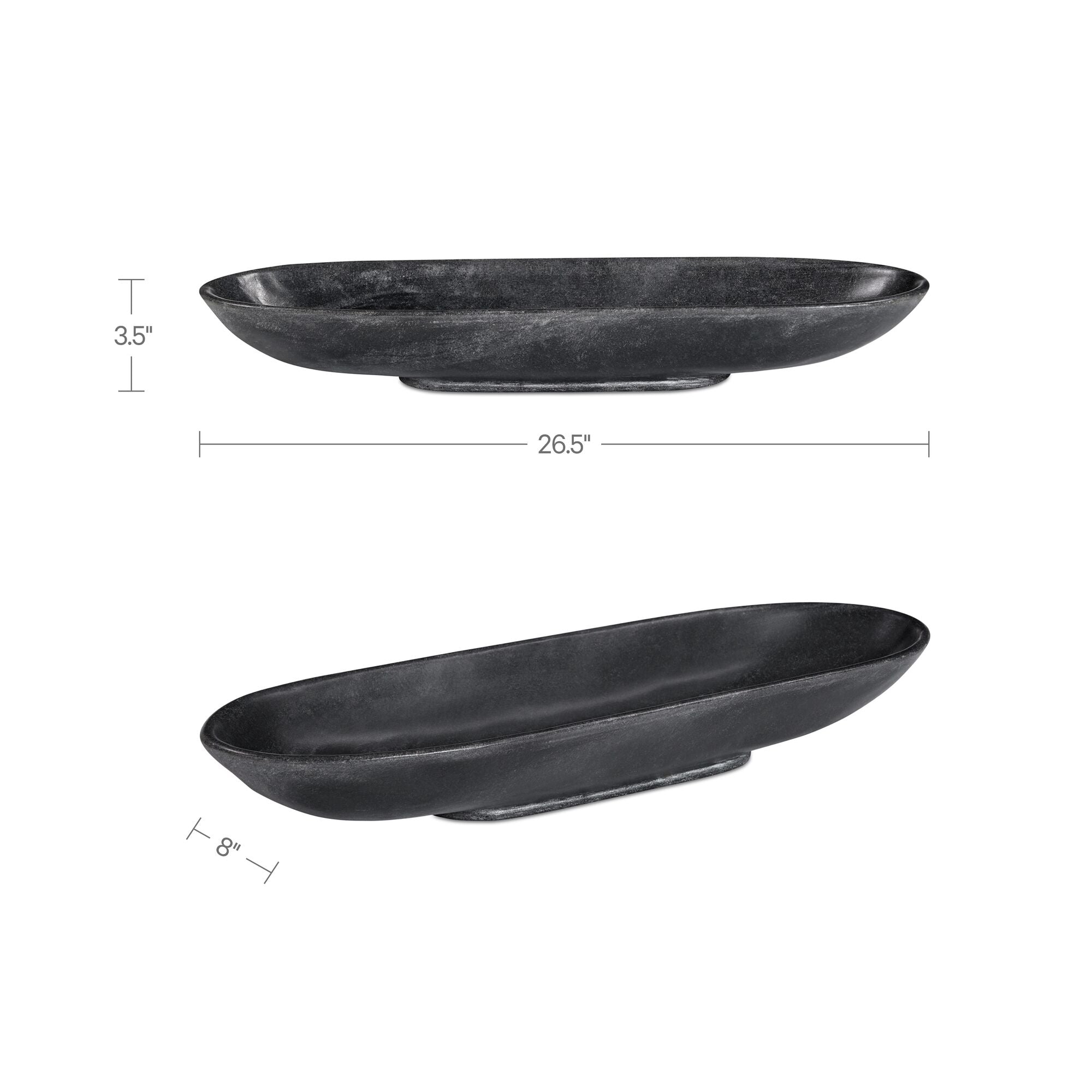 Moe's Home Venetia Tray Black Marble