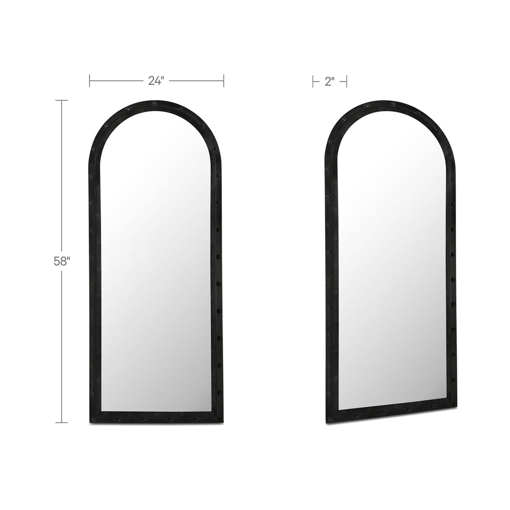 Moe's Home Hughes Floor Mirror Iron Grey
