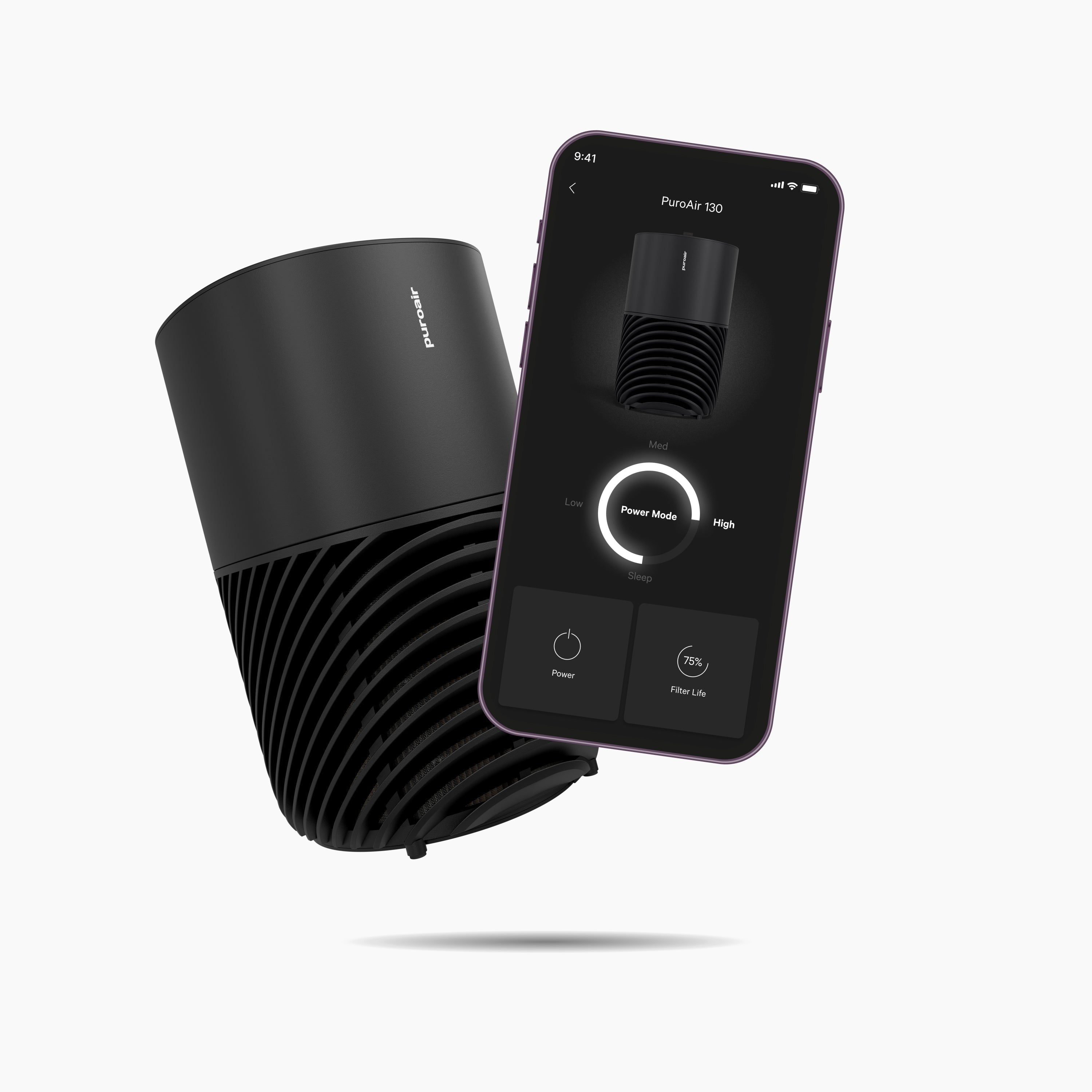 PuroAir 130i Smart HEPA Air Purifier – Smart Home Air Cleaner with HEPA Filter