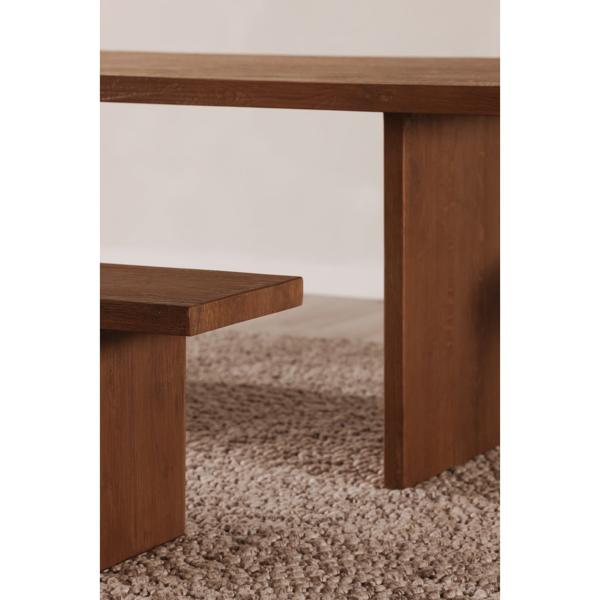 Moe's Home Koshi Dining Table Sandblasted Amber Oak