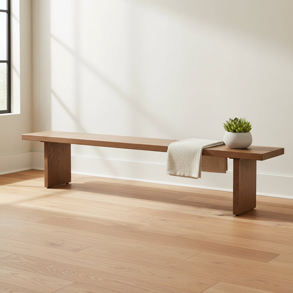 Moe's Home Koshi Bench Sandblasted Amber Oak