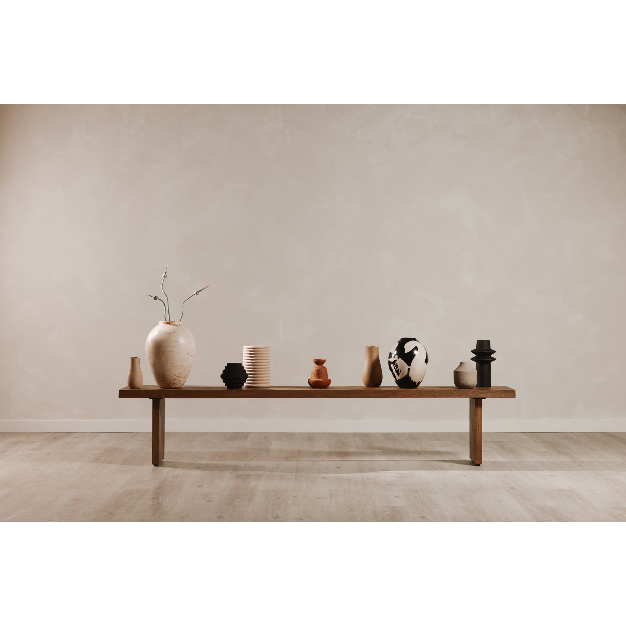 Moe's Home Koshi Bench Sandblasted Amber Oak