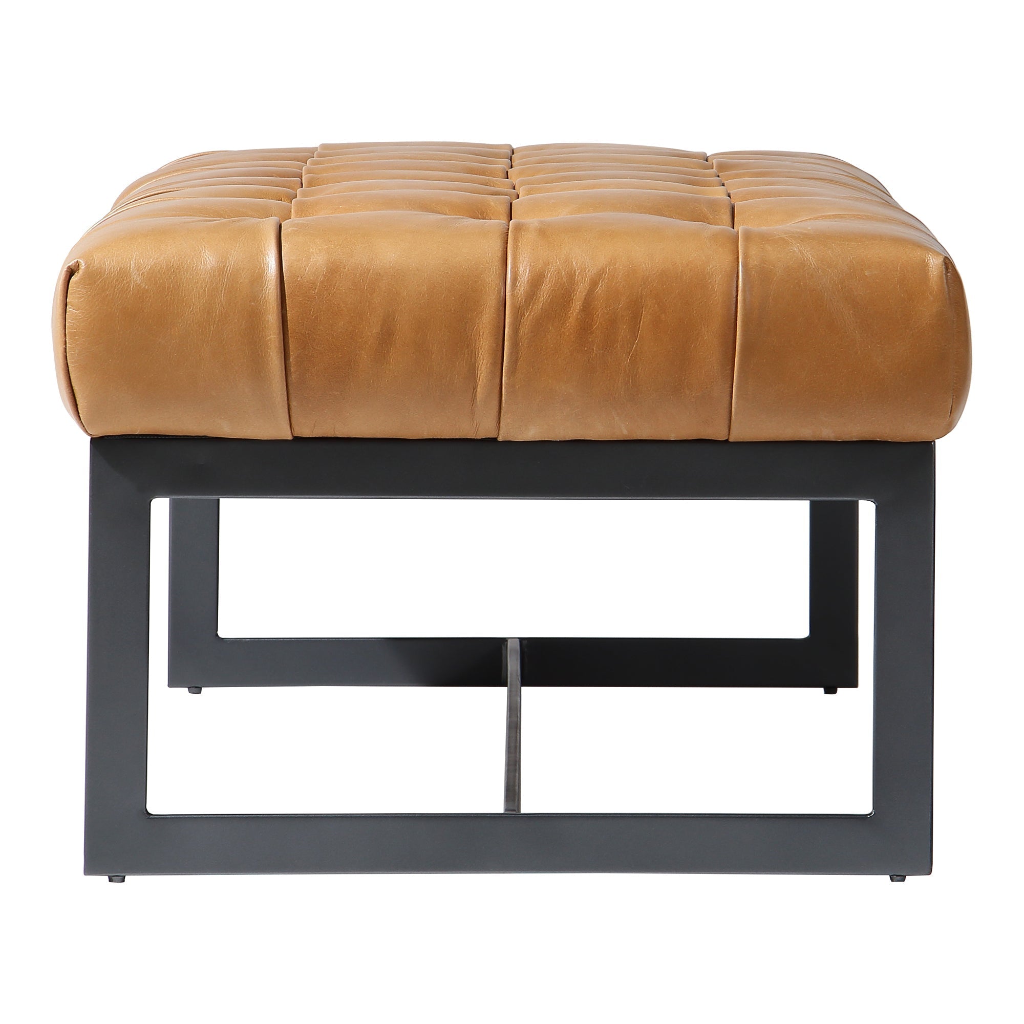 Moe's Home Wyatt Leather Bench Tan