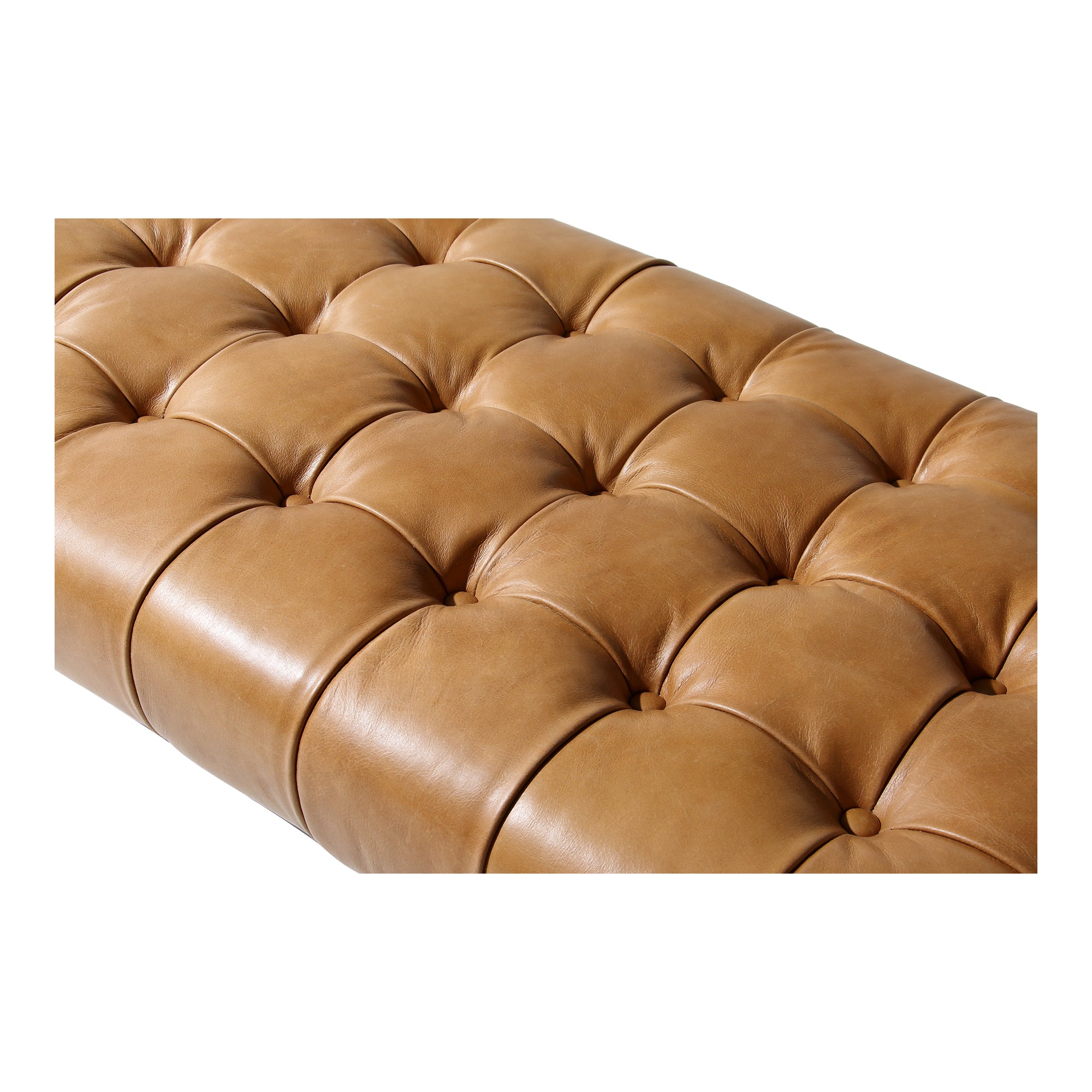 Moe's Home Wyatt Leather Bench Tan