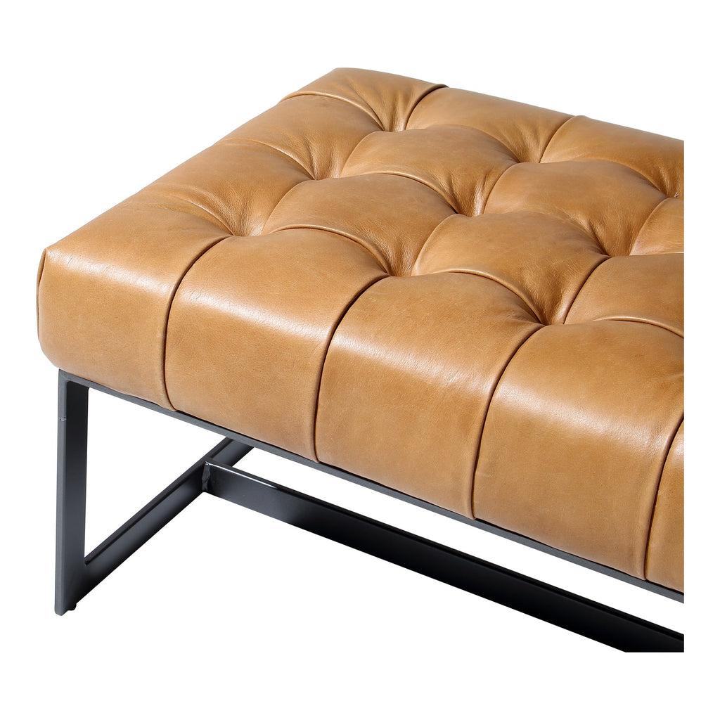 Moe's Home Wyatt Leather Bench Tan