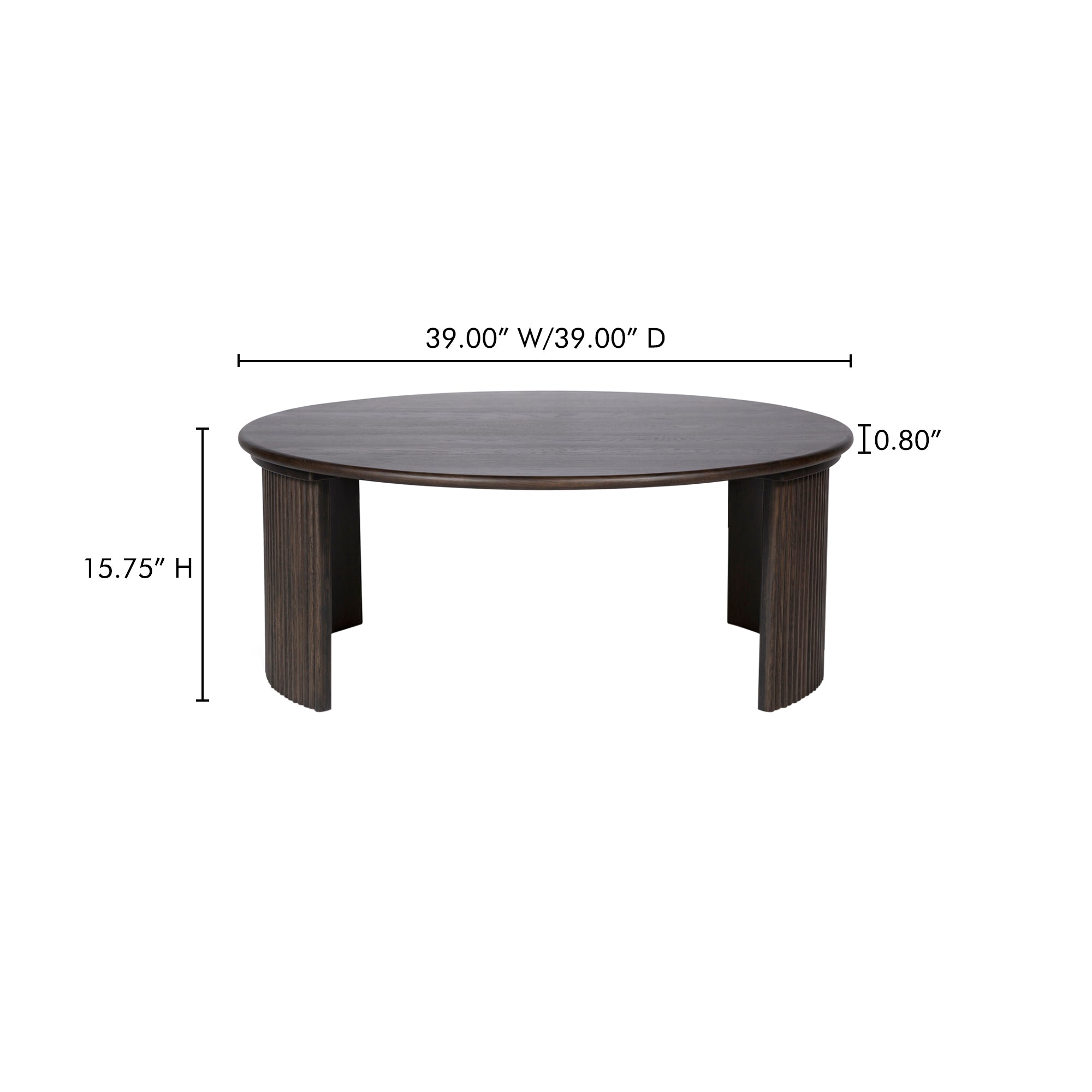 Moe's Home Penny Large Coffee Table Dark Brown