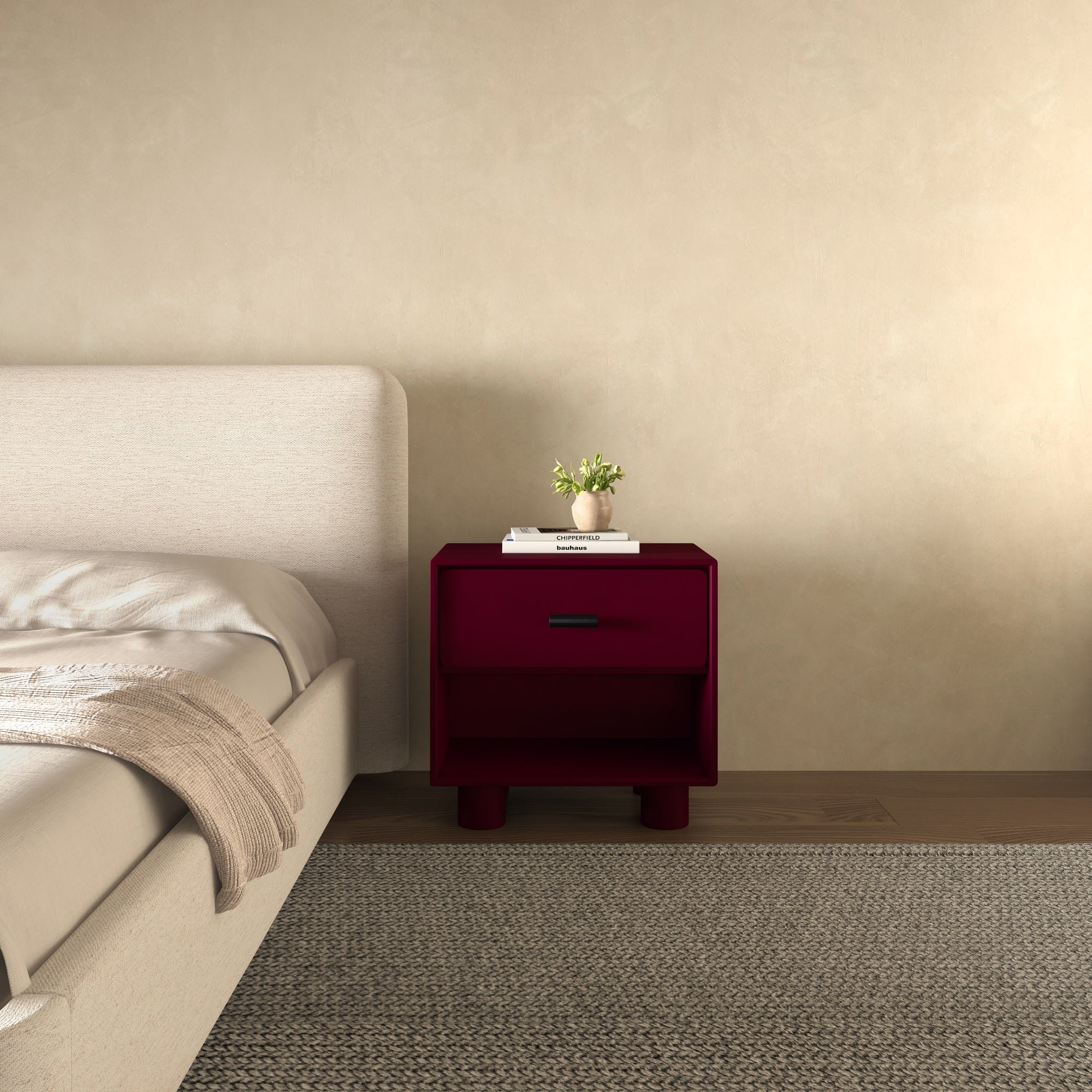 Moe's Home Jolene Nightstand Deep Red