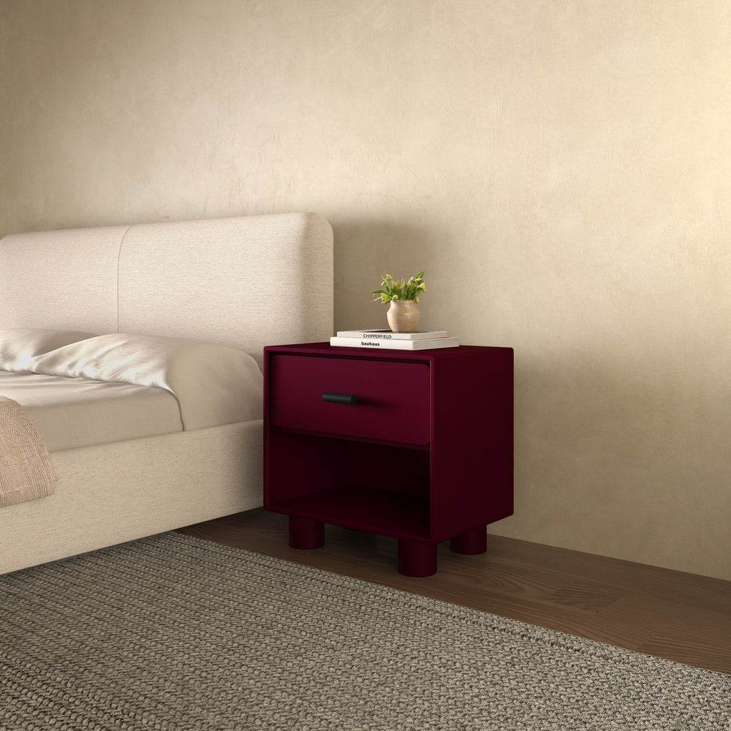 Moe's Home Jolene Nightstand Deep Red