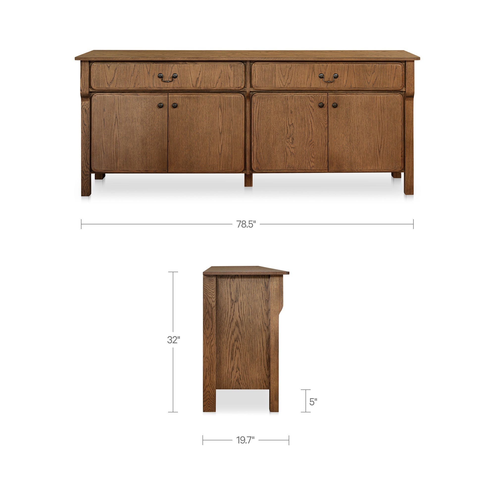 Moe's Home Caroline Sideboard Warm Brown