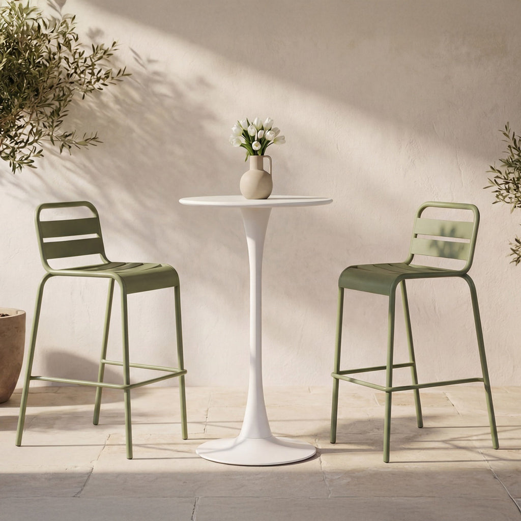 Moe's Home Gage Outdoor Bar Table White