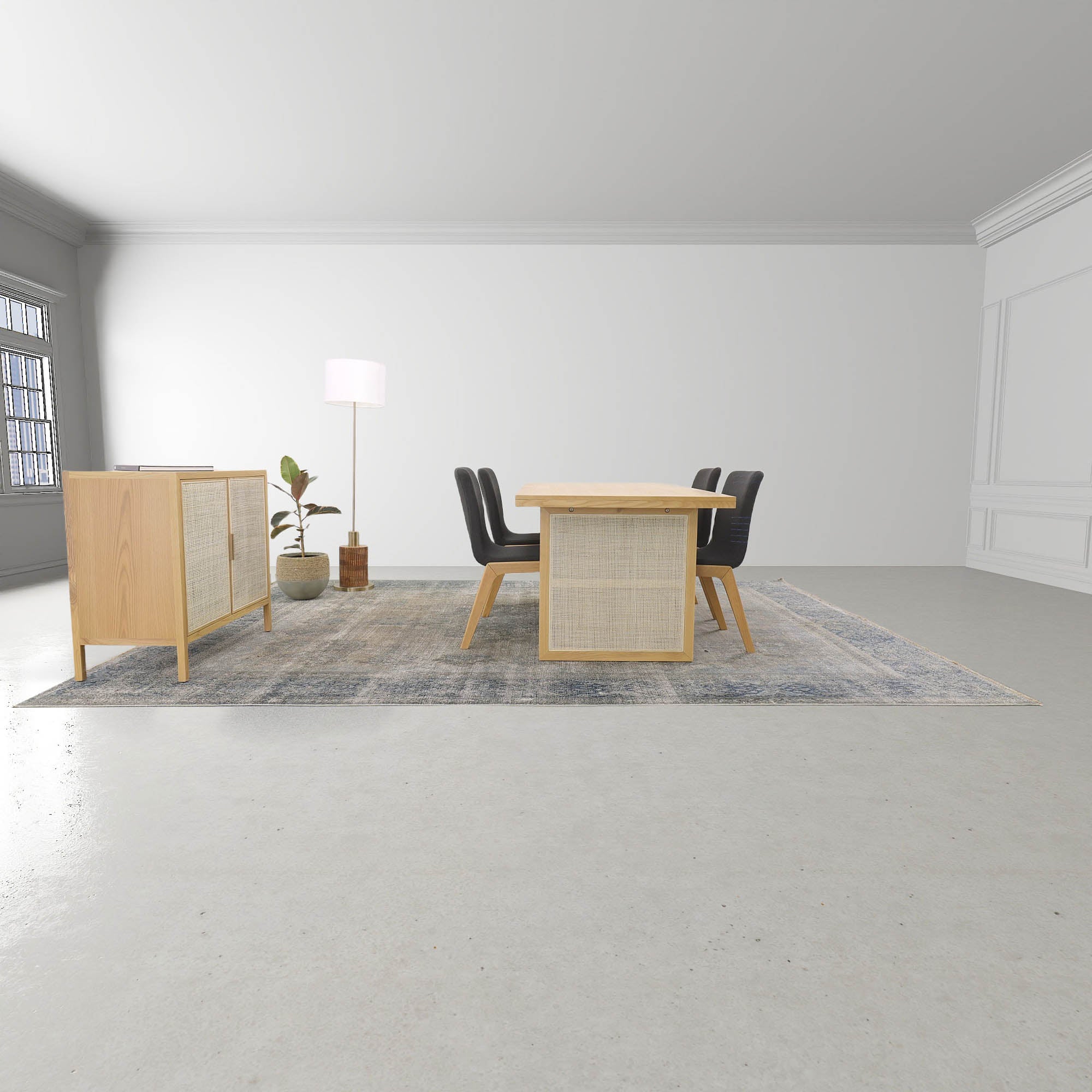 LH Home Rattan Dining Table