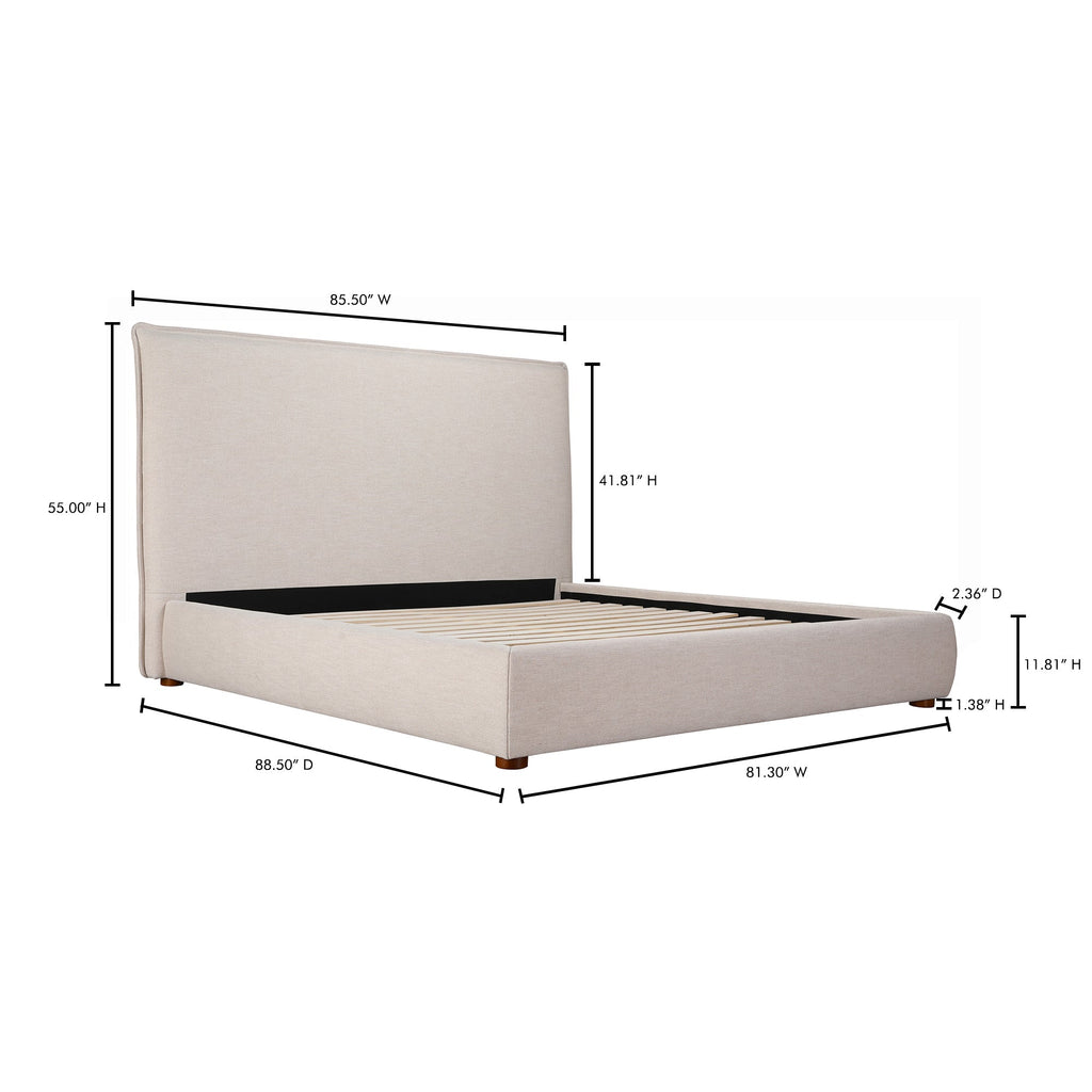 Moe's Home Luzon Bed Tall Headboard