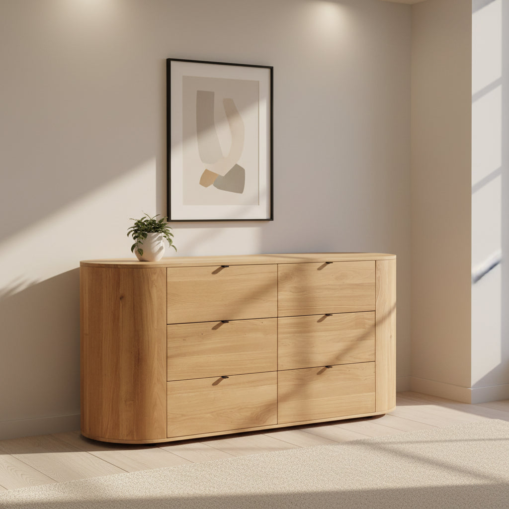 Moe's Home Theo 6 Drawer Dresser Natural