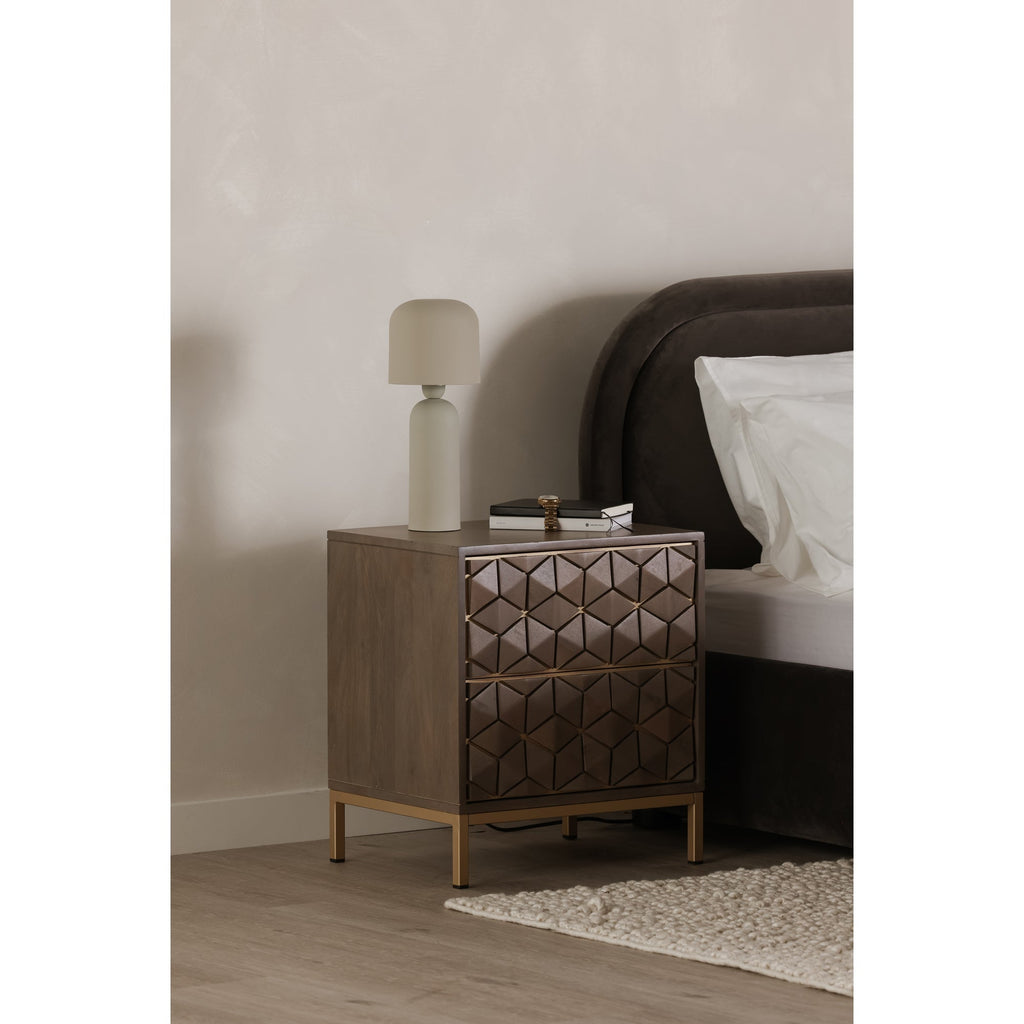 Moe's Home Corolla Nightstand Light Grey