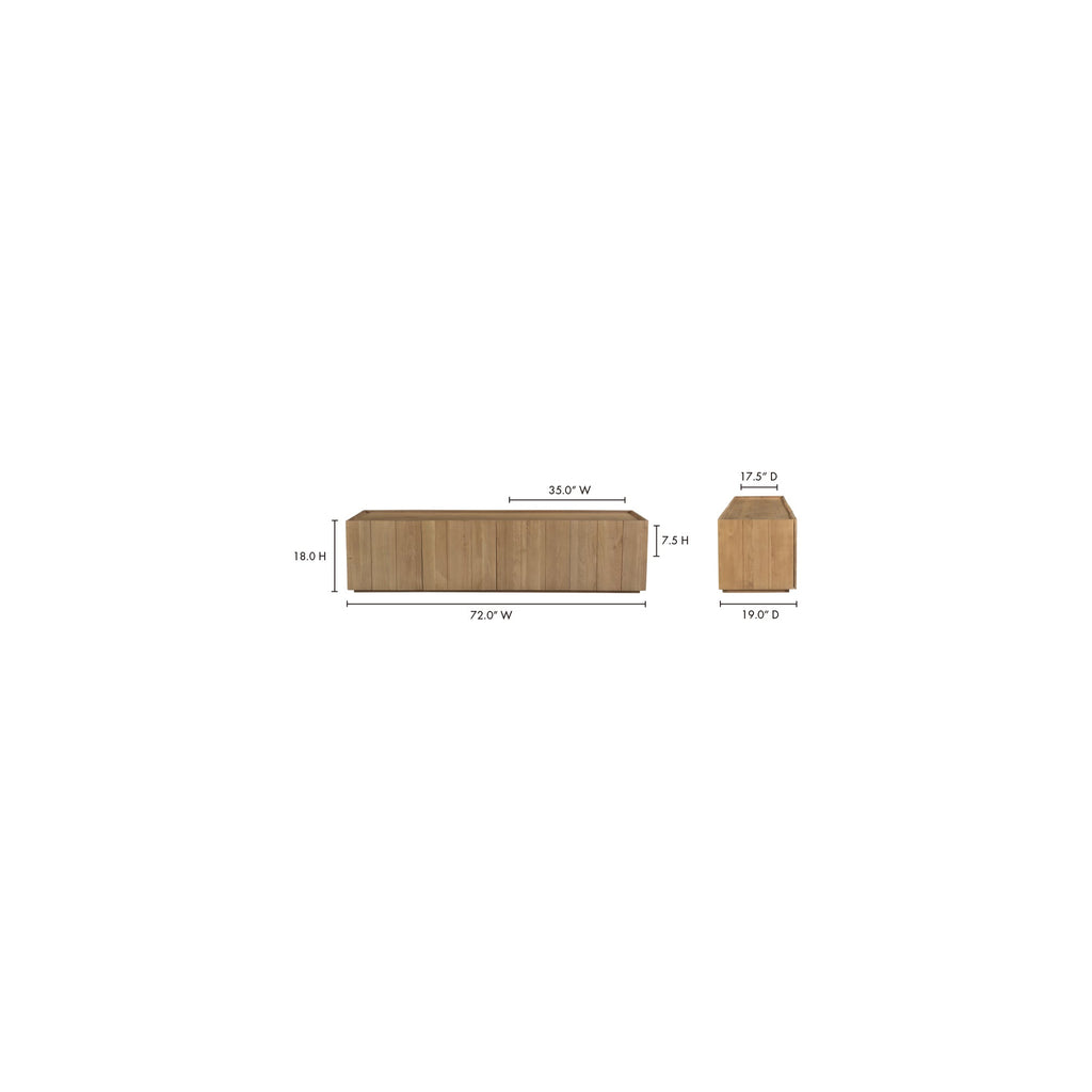 Moe's Home Plank Media Cabinet Natural