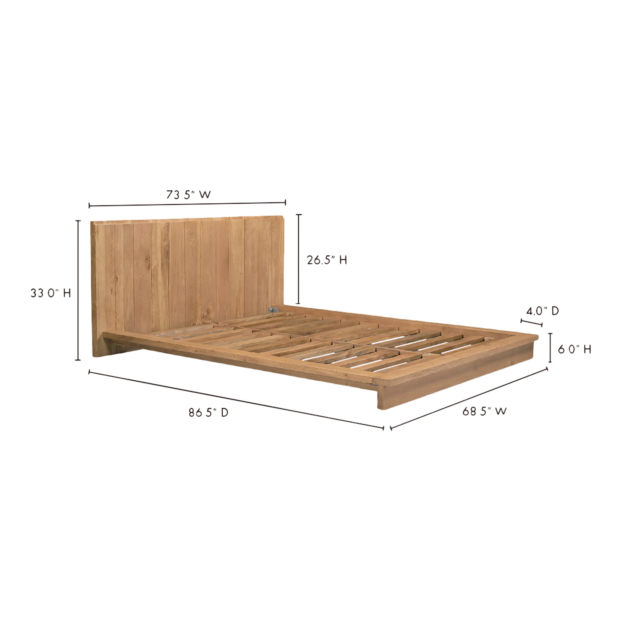 Moe's Home Plank Bed