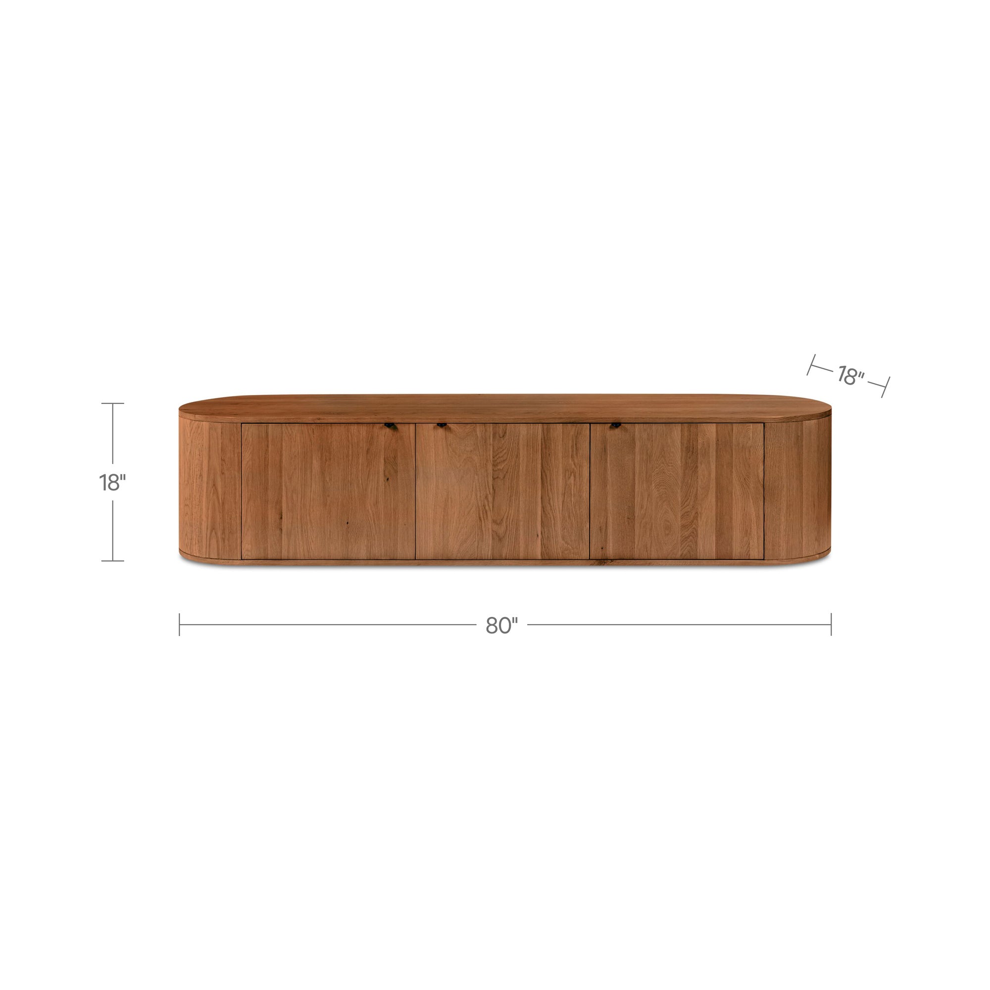 Moe's Home Theo Media Bench Brown