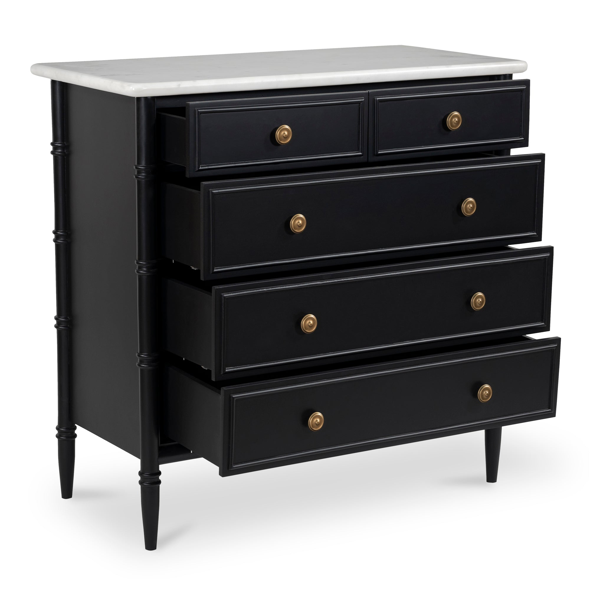 Moe's Home Eleanor 5 Drawer Chest Black