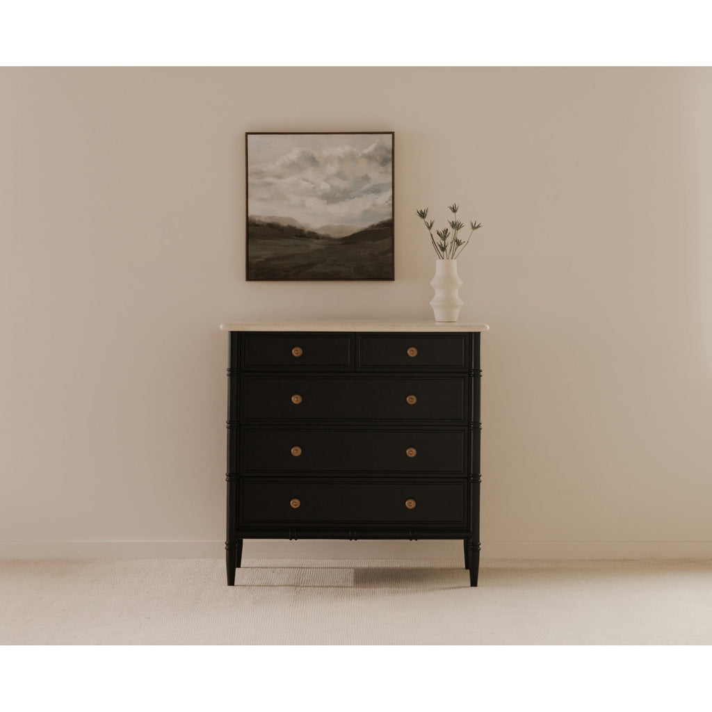 Moe's Home Eleanor 5 Drawer Chest Black