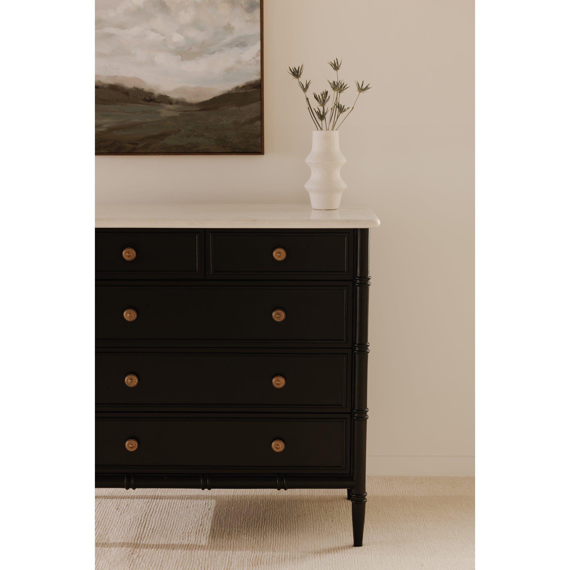 Moe's Home Eleanor 5 Drawer Chest Black