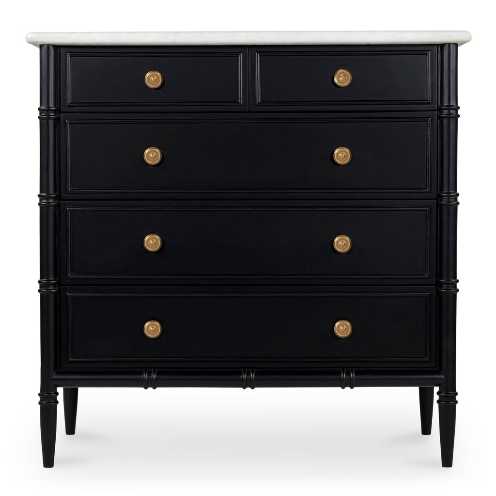 Moe's Home Eleanor 5 Drawer Chest Black