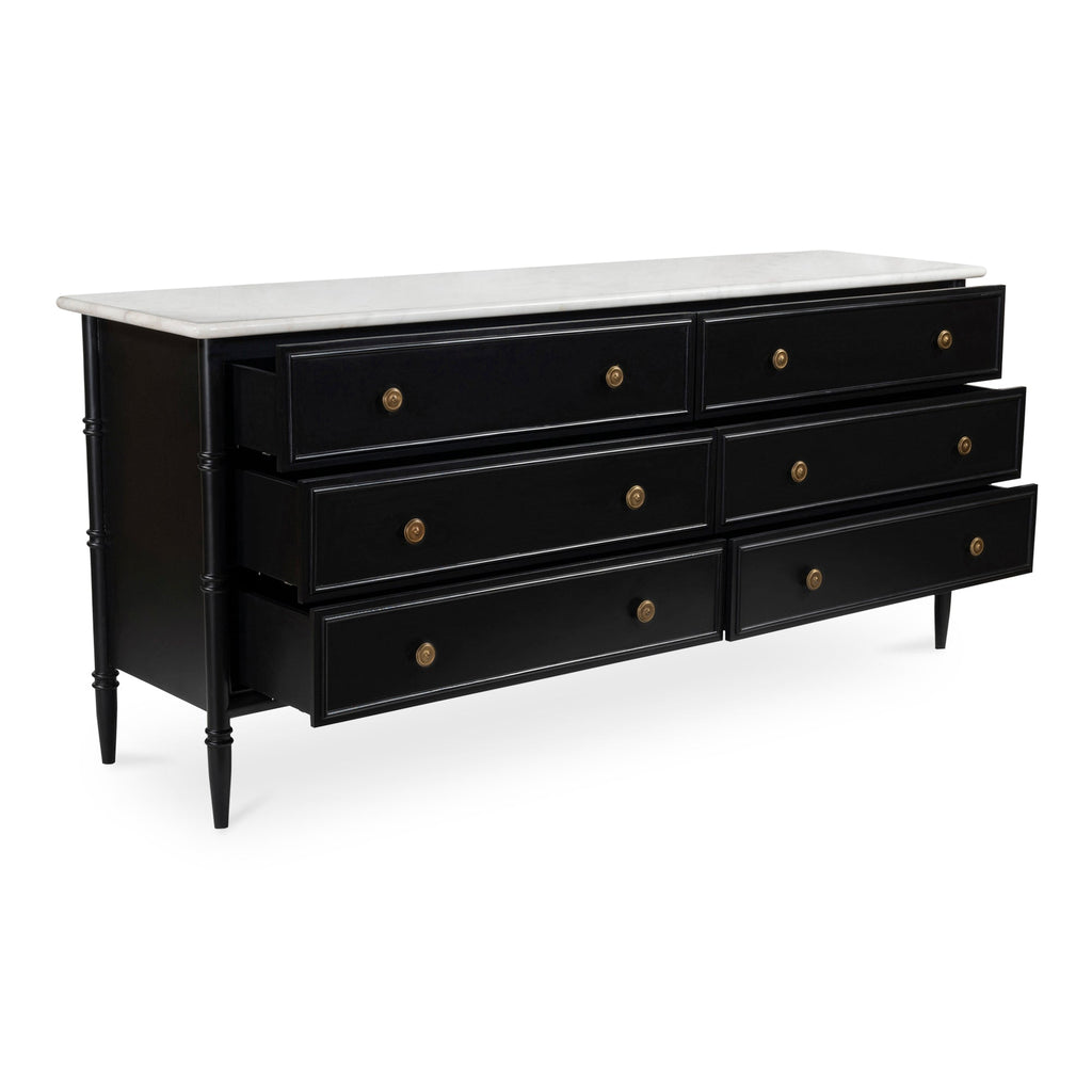 Moe's Home Eleanor 6 Drawer Dresser Black