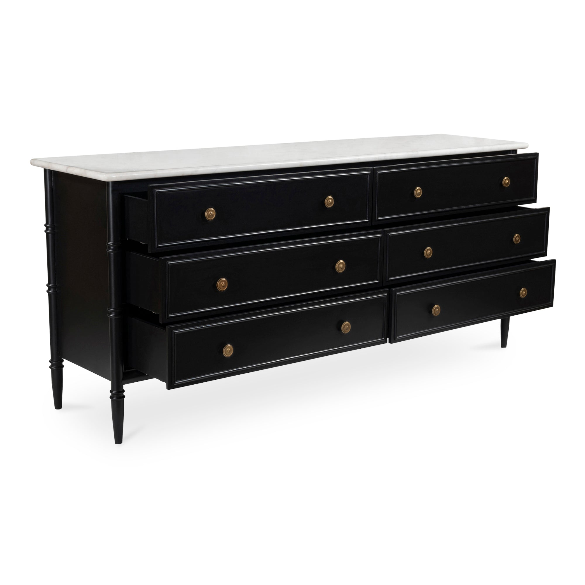 Moe's Home Eleanor 6 Drawer Dresser Black