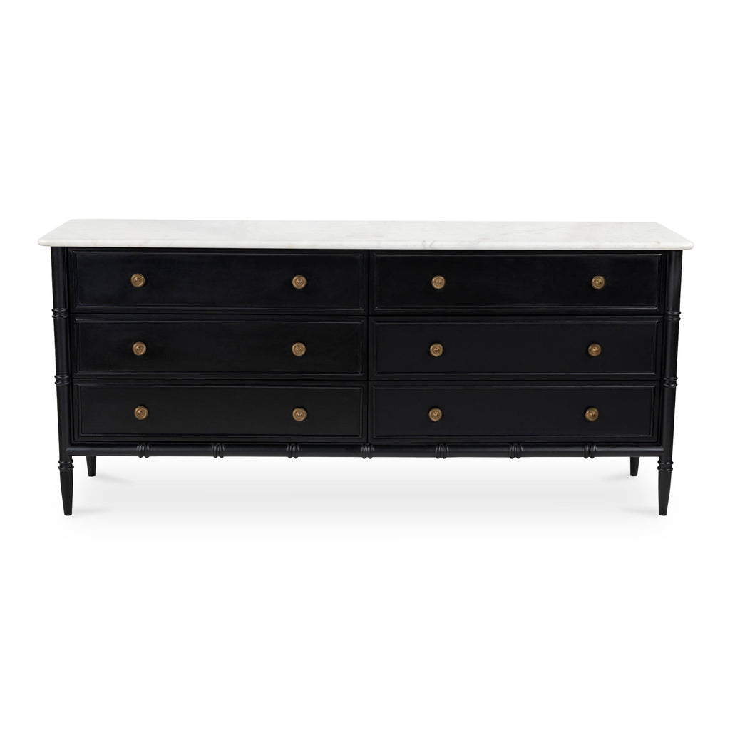 Moe's Home Eleanor 6 Drawer Dresser Black