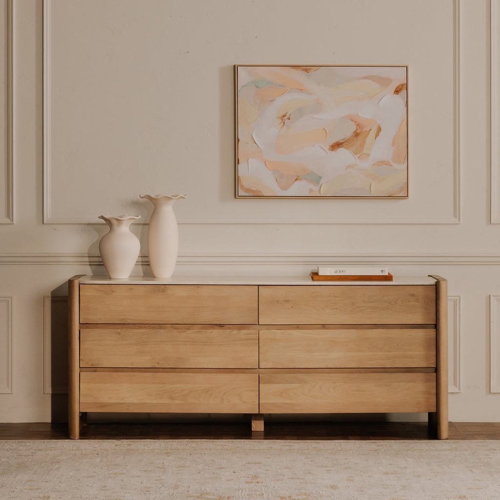 Moe's Home Lane 6 Drawer Dresser Natural