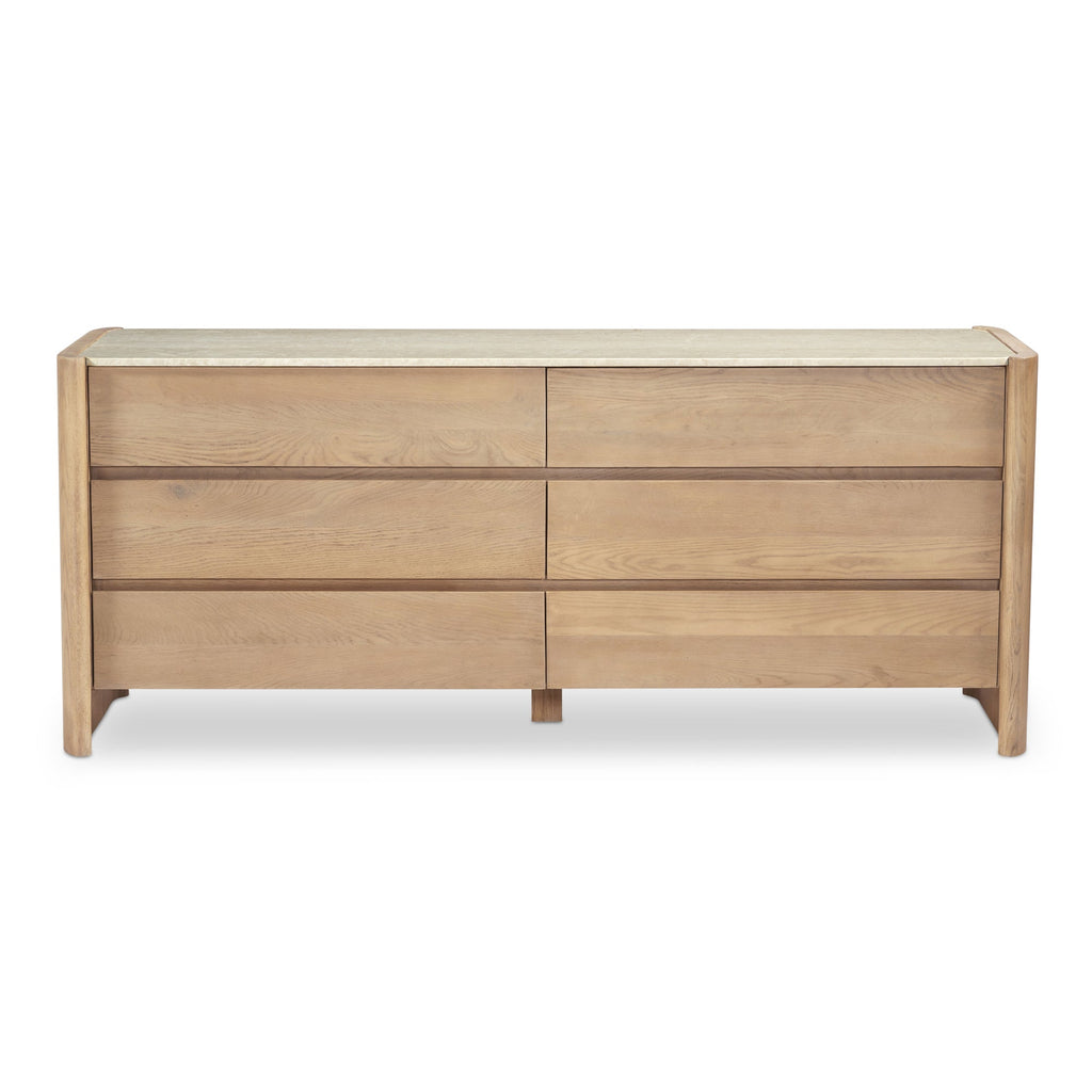 Moe's Home Lane 6 Drawer Dresser Natural