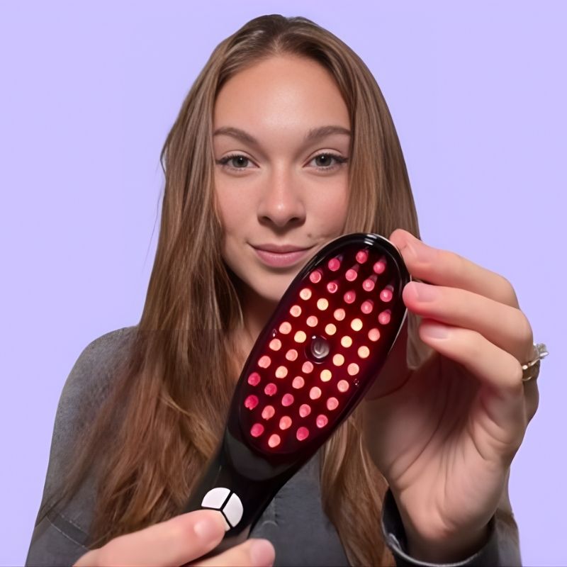 Red & Blue Light Hair Brush for Hair Growth