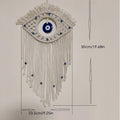🧿 Evil Eye Macrame Wall Hanging – Handmade Boho Home Decor Tapestry