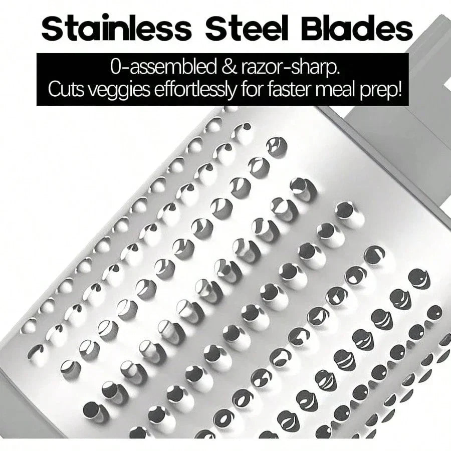 1pc Highly efficient and versatile Vegetable and Fruit Slicer Grater - benchtop drum cutter with drum design for fast, even shre