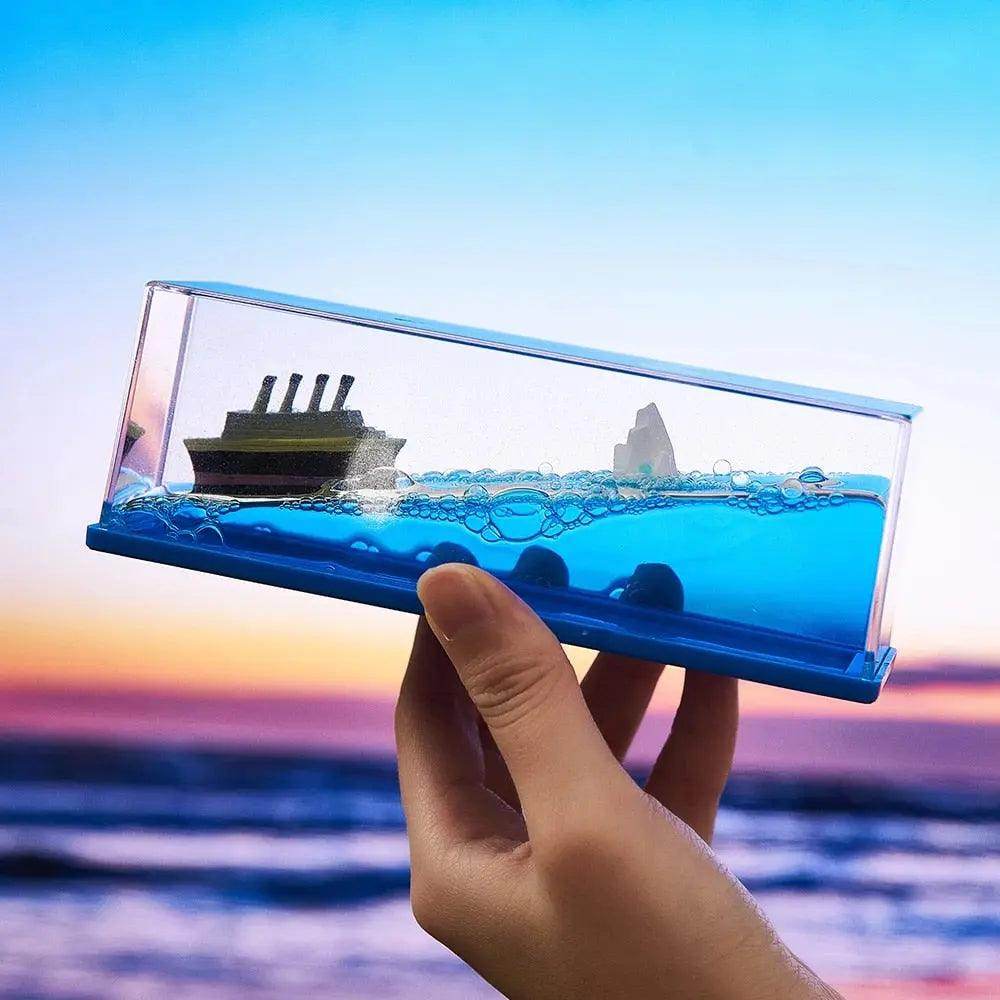 Cruise Ship Decoration Toy Fluid Drift Bottle Titanic Creative Ship