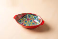 Bohemian Egg-Shaped Ceramic Baking Plate – 9" Colorful Oval Pasta, Salad & Fruit Dish