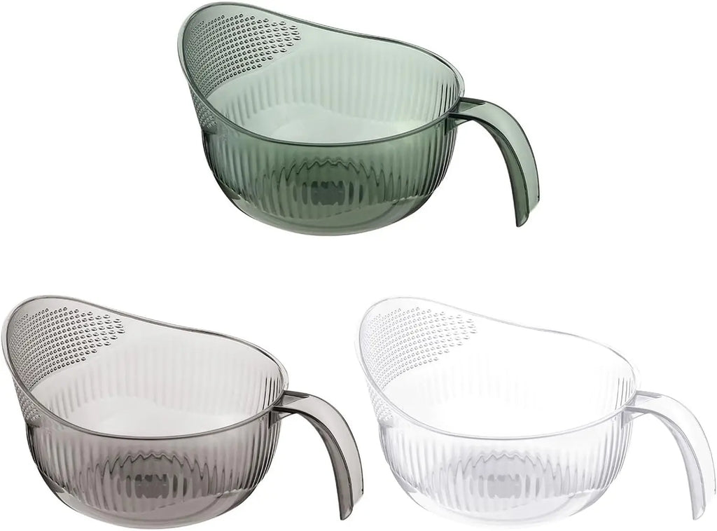 Functional Rice Washing Colander Efficient Draining Bowl Practical Sink Basket PET Suitable for Washing Rice