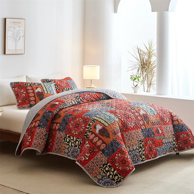 Lightweight Quilted Bedspread Set – All-Season Coverlet with Pillow Shams