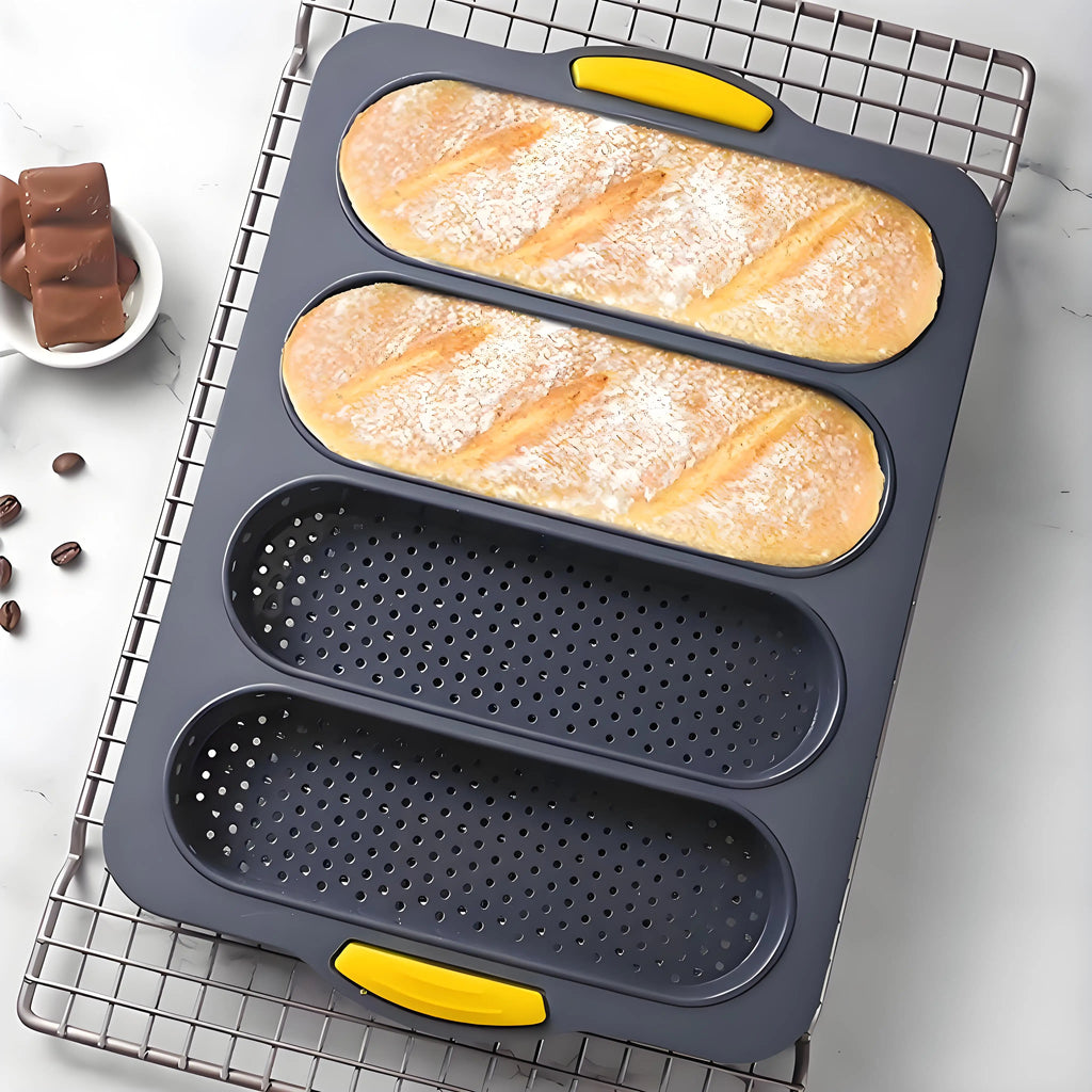 Large Silicone Baking Mold Non-Stick Baguette Bake Tray Kitchen Bakeware Accessories Grade Food Mould Oven Tool for Restaurant B