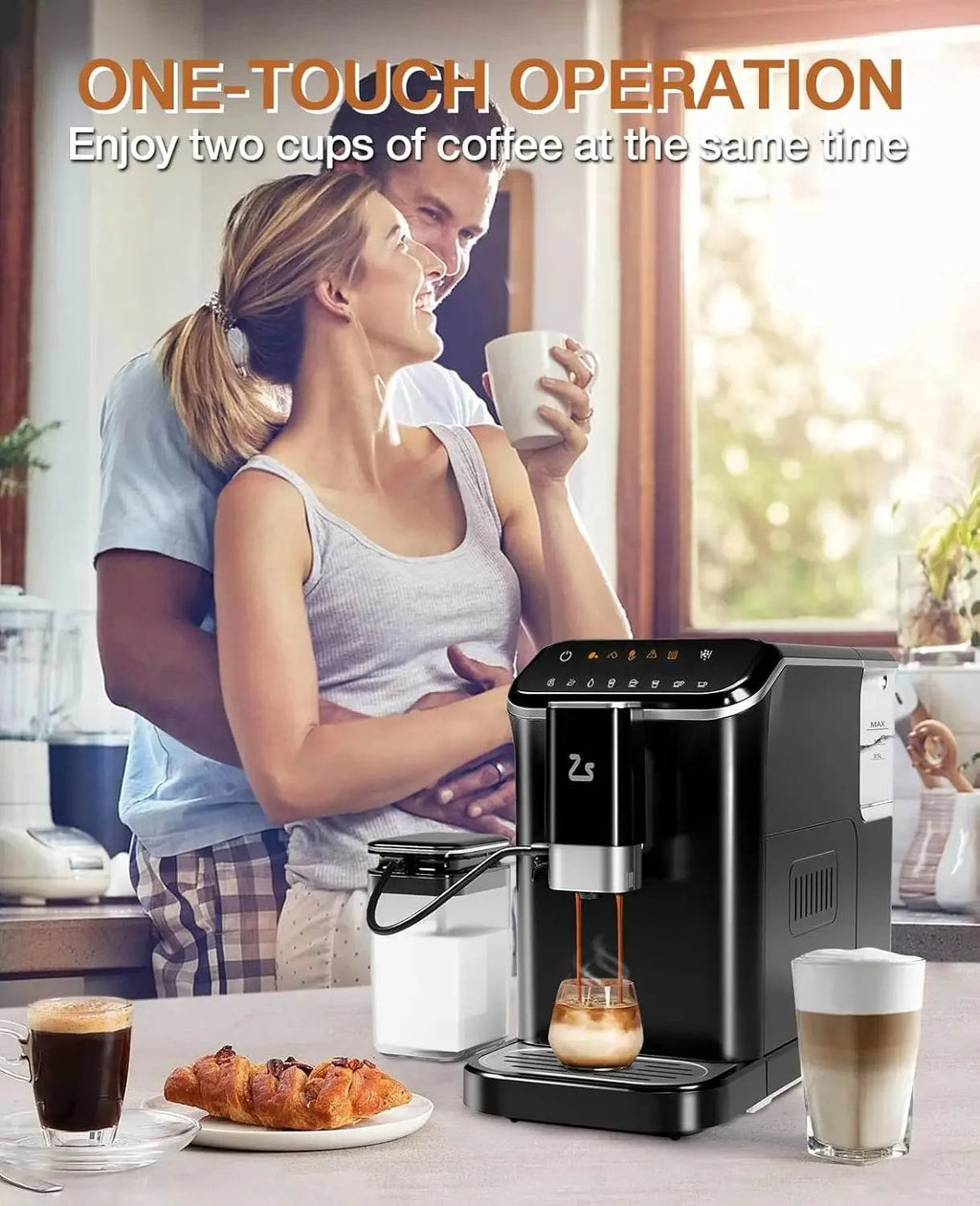 Fully Automatic Espresso Machine – 20-Bar Coffee Maker