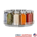 Clear Plastic Turntable Organizer 10 Inch Low Wall Modular Storage System Spice Cabinet 360 Degree Rotation Efficient Kitchen