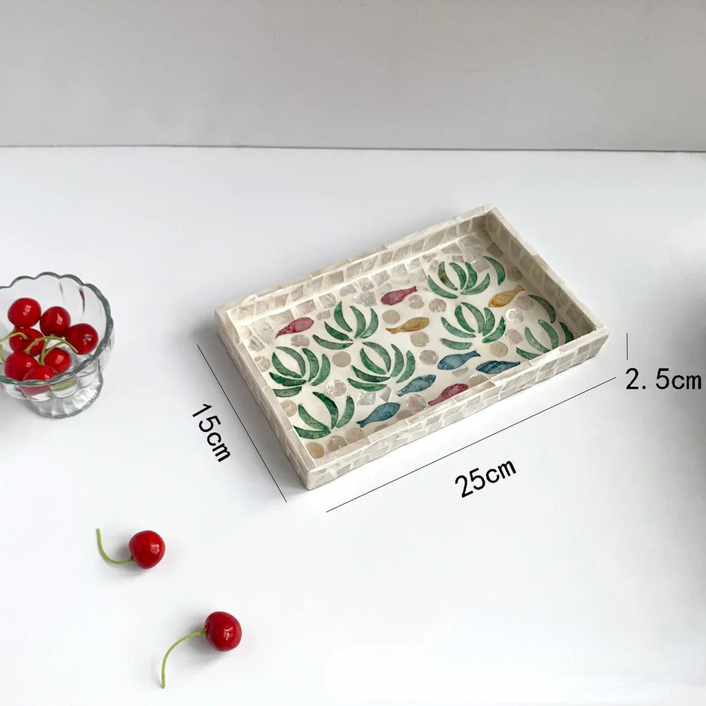 Handmade Shell Tray – Oval & Rectangular Decorative Jewelry Organizer for Boho Home Decor