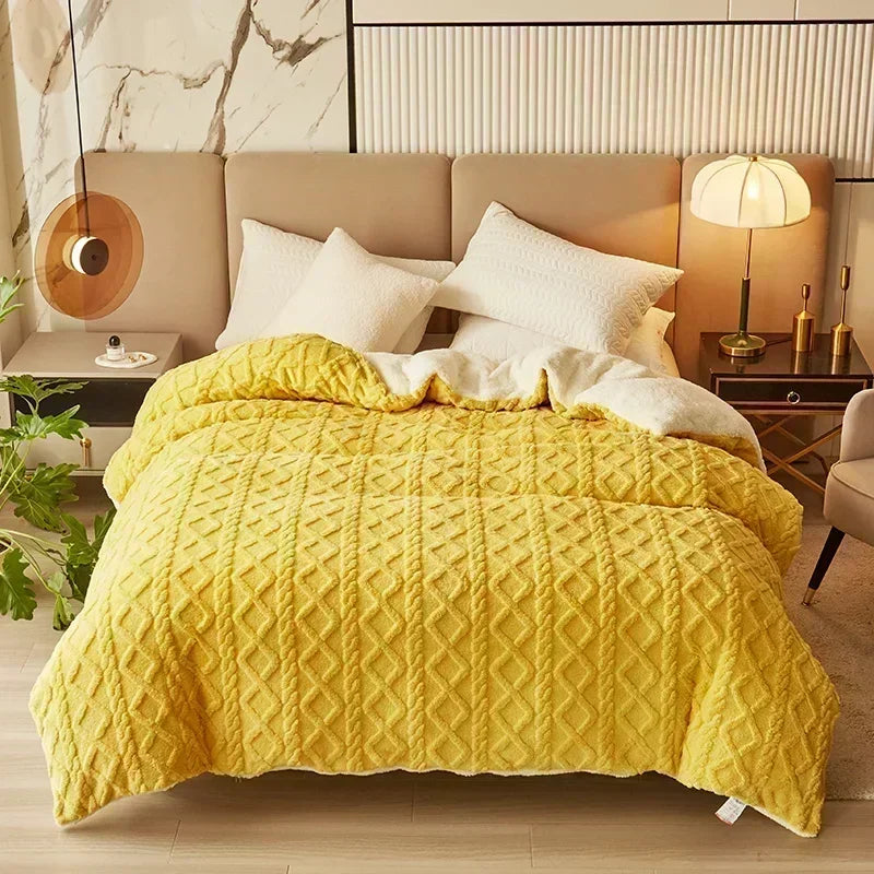 Plush Duvet Cover & Blanket – Cozy Winter Cashmere-Feel Quilt
