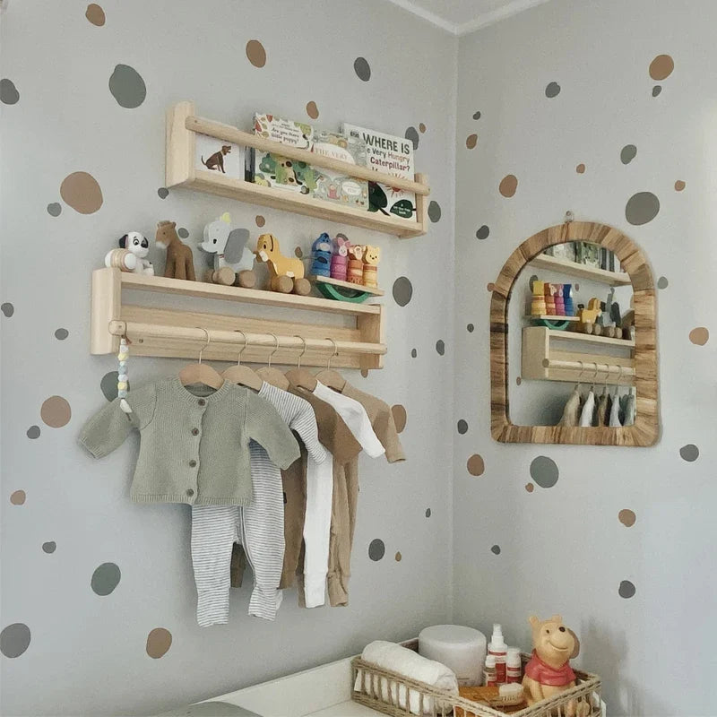 Boho Polka Dot Wall Stickers – Colorful Removable Nursery Decals