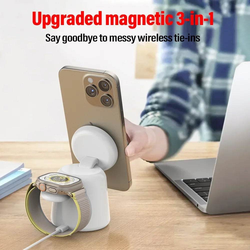 3-in-1 Magnetic Wireless Charger Stand