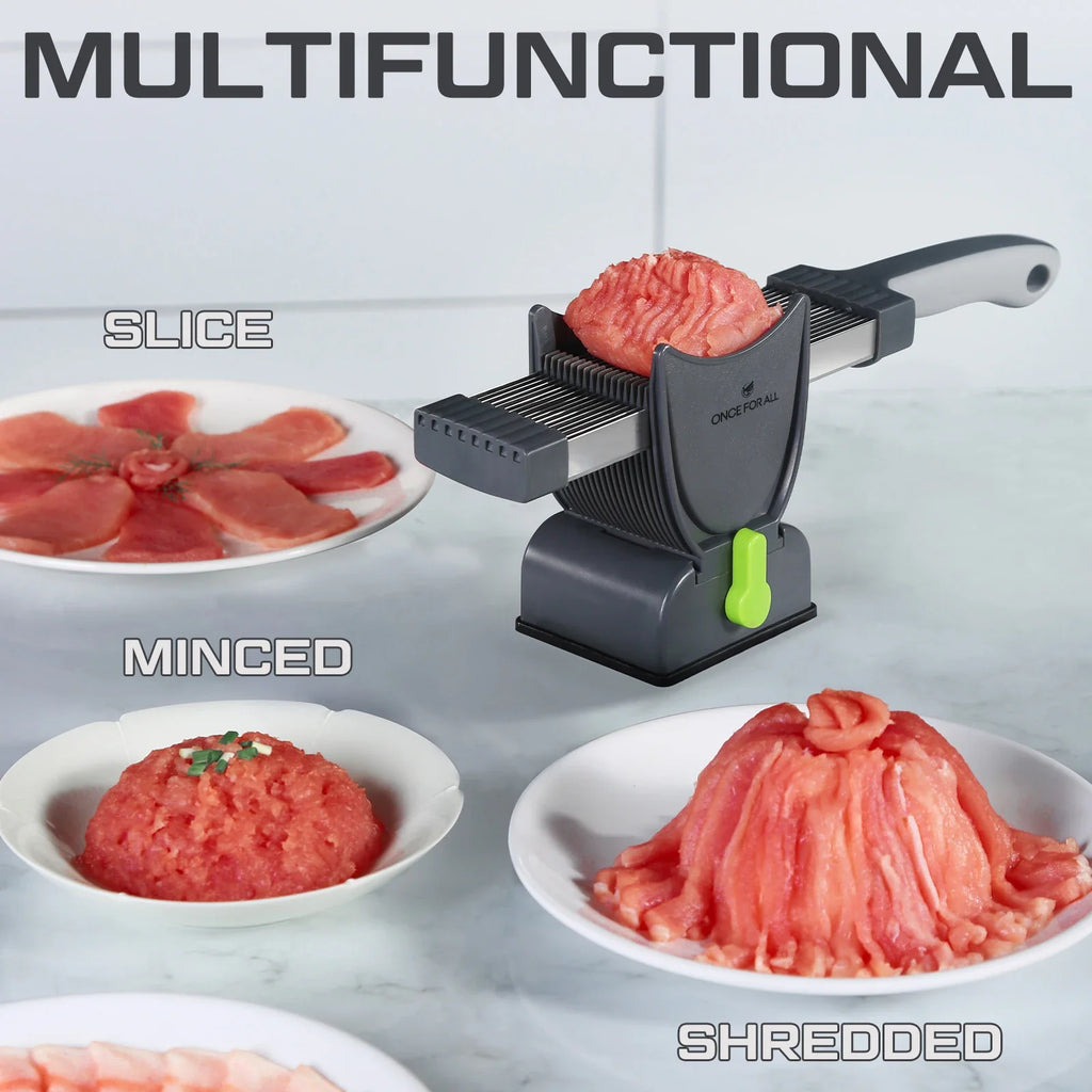 Manual Meat Slicer & Cleaver Set – Slice Strip & Cube Fresh Meat