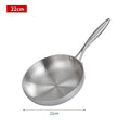 304 Stainless Steel Frying Pan, NonStick Pan Fried Steak Pot  Uncoated Kitchen Cookware For Gas Stove and Induction Cooker