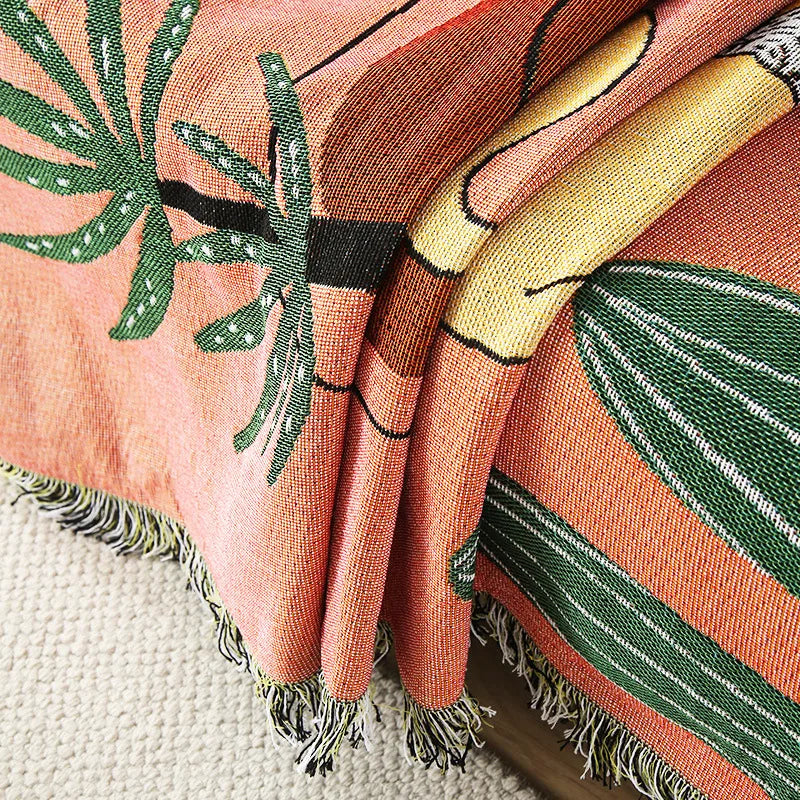 Boho Tassel Throw Blanket