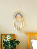 Macrame Rainbow Tapestry – Handmade Boho Wall Hanging for Living Room, Bedroom & Nursery