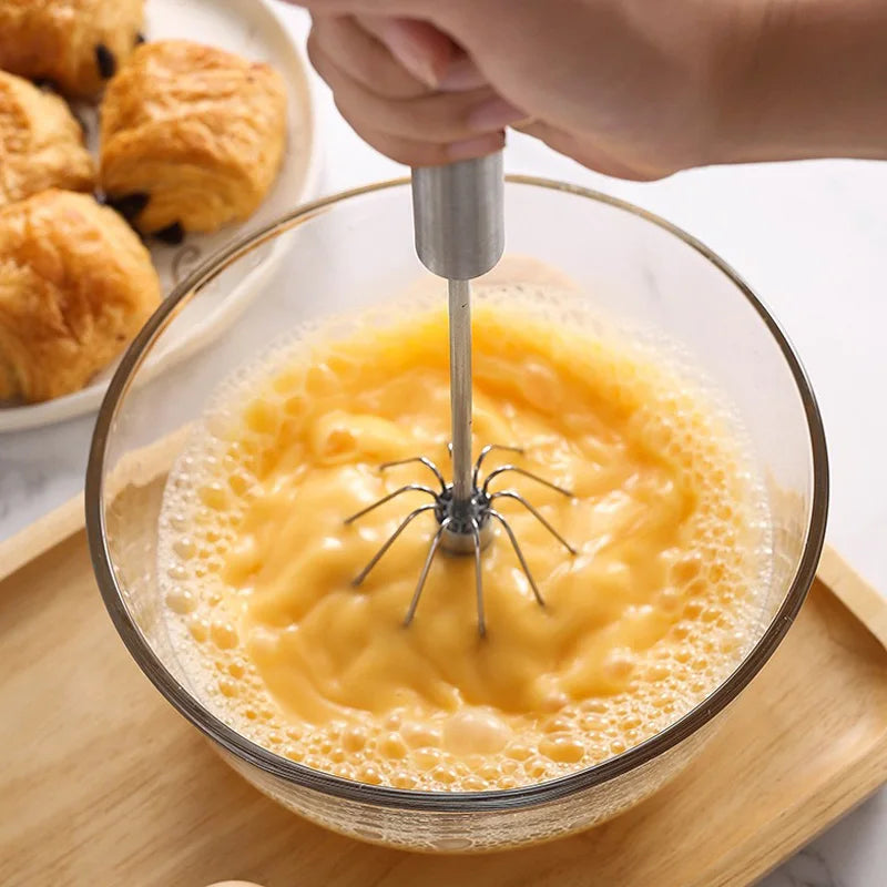 Semi-Automatic Stainless Steel Egg Beater