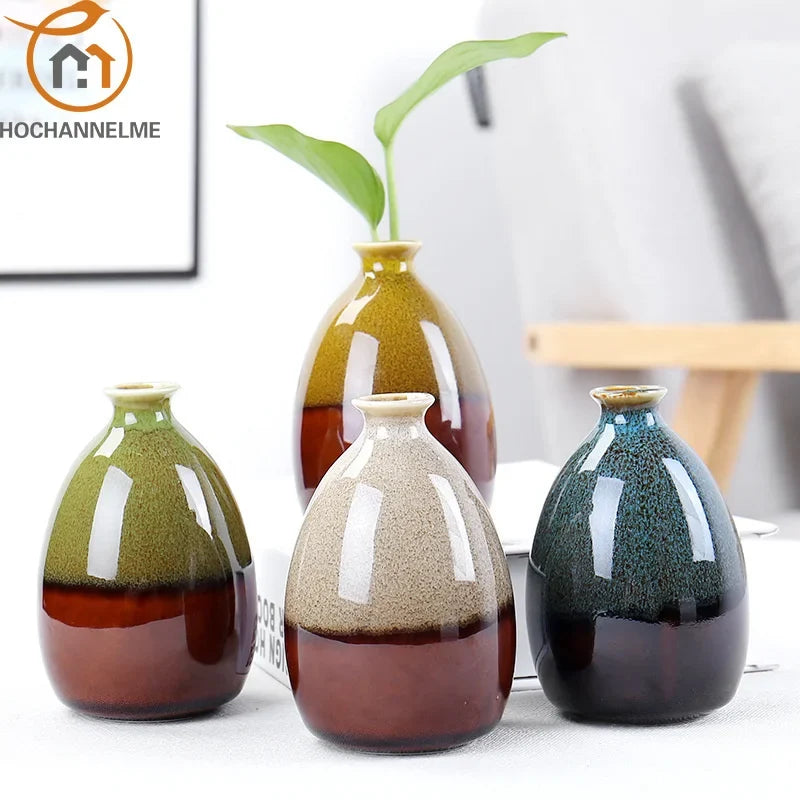 Mini Boho Glazed Ceramic Vase